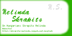 melinda skrapits business card